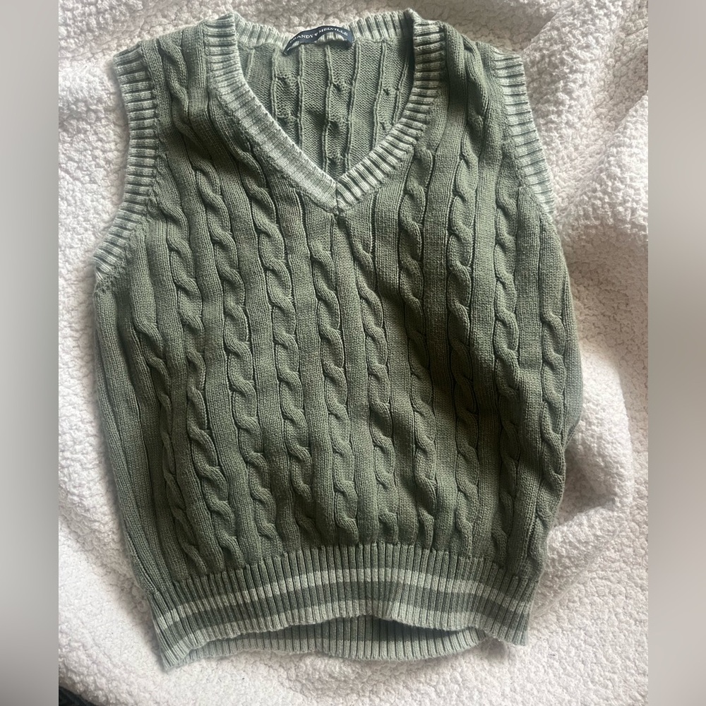 cable knit brandy melville vest